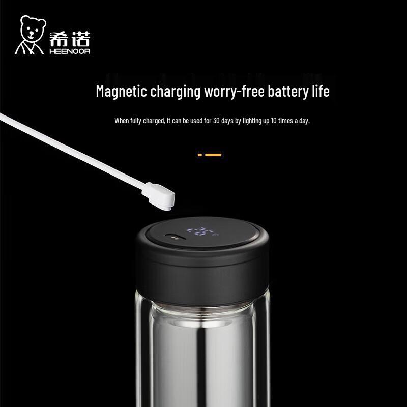 Heenoor Smart Temperature Double Wall Glass Tea Cup