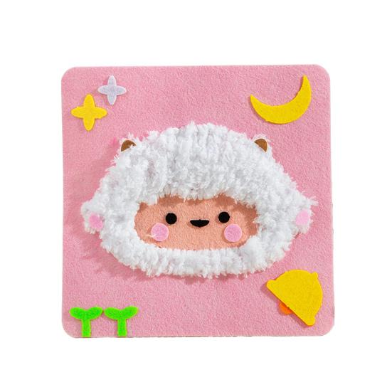 1/7/10Pcs Christmas Handmade DIY Material Bag Easy to Operate Embroidered Doll Set with Cartoon Animal Pattern Sewing Craft Kit