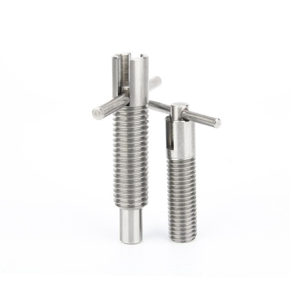 T-Handle Retractable Stainless Steel Self-Locking Spring Pins Indexing Plungers M6/M8/M10/M12/M16 Coarse Thread