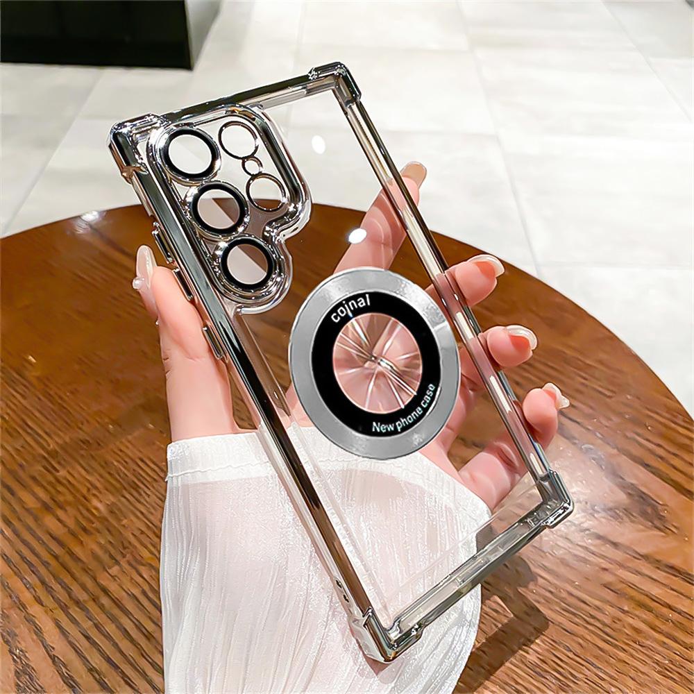 For Magsafe Magnetic Case For Samsung S26 Ultra S24 Plus S23 S22 S21 S20 FE S25 Ultra Note 20 10 Shockproof Plating Phone Cover