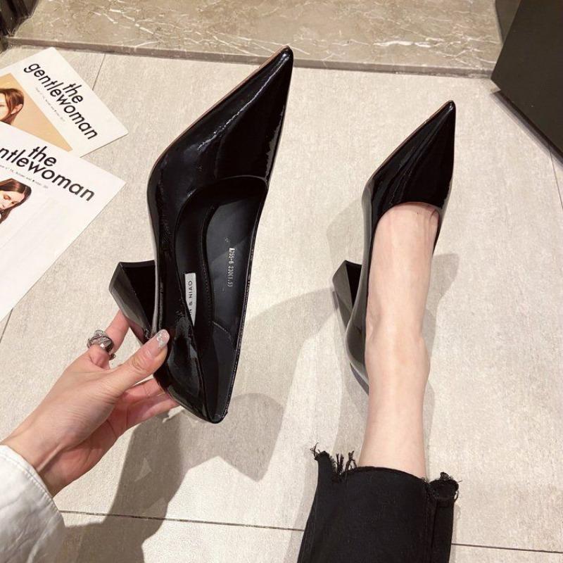 Blue Super High Heel Women's Shoes Pointed Toe Ladies Pumps Young Stylish High Quality Wholesale Discount 39 Footwear On Sale
