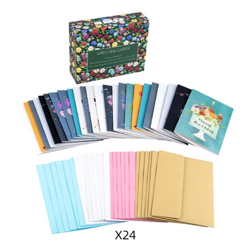 Birthday Card Handmade Greeting Card with Envelope Colorful Surprise Card for Women Festives Celebration Supplies