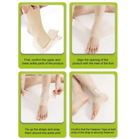 Tobillera Deportiva Ajustable para Hombres y Mujeres, Soporte para Tobillo Esguinzado, Venda para el Pie, Alivio del Dolor por Tendinitis de Aquiles, Recuperación de Lesiones, Manga de Compresión para el Tobillo