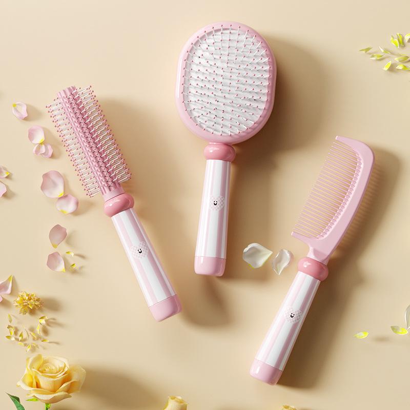 Fluffy Cushion Brush: High Skull Massager & Curl/Straight Comb