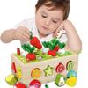 Toys Educational Toys Montessori for Baby Girls1 2 3 4Year Wooden Puzzle Carrot Harvest Toy Game Shape Sorting for Children Boys