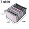 6/7/9/11 Grids Washable Jeans Compartment Storage Box Closet Clothes Drawer Mesh Separation Box Stacking Pants Storage Artifact