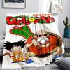Dragon Ball Character Print Flannel Blanket High Quality Comfortable for All Seasons Home Decor Warmth and Comfort Perfect for Christmas Gifts