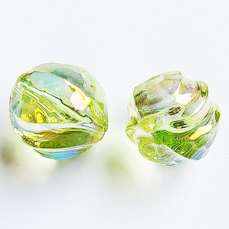 18mm Iridescent Aurora Transparent Faceted Round Beads for DIY Jewelry Making