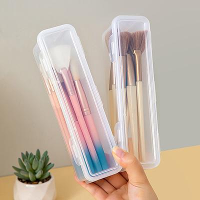 Priehľadná štetka na make-up s organizérom na kryt Boxy na ceruzky na obočie Prenosná kozmetická taška pre ženy Organizér na ukladanie Kozmetické nástroje
