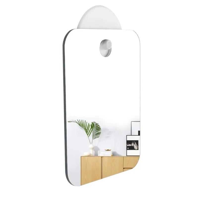 1 pz Specchio acrilico con ventosa a parete Specchio doccia per uomo Rasatura Donna Trucco Portatile Viaggio Accessori per il bagno