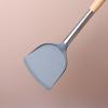 High-Value Silicone Cooking Shovel with Wooden Handle - Non-stick Pan Special, Stainless Steel Kitchen Utensil