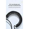 3 in 1 66W 6A Fast Charging USB Type C Cable Micro USB Spring Car Charger For iPhone Xiaomi  Samsung Phone Charger Cord