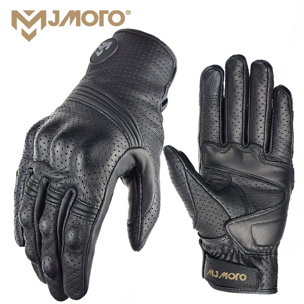Motorcycle Gloves, Locomotive Riding Protection, Anti-drop Punching Gloves, Retro Black Gloves, Breathable