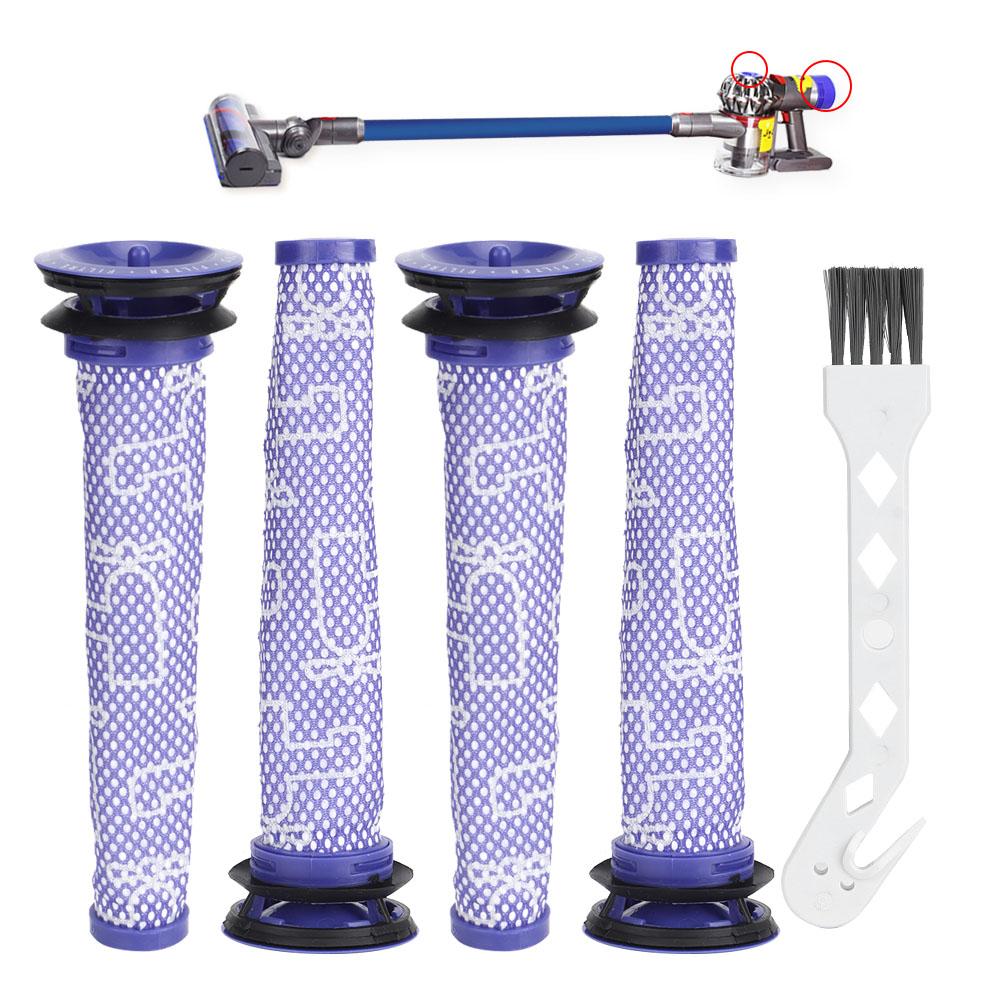 Vacuum Cleaner Pre Filter Brush Replacement Accessories Fit for Dyson DC58 DC59 V6 V7 V8