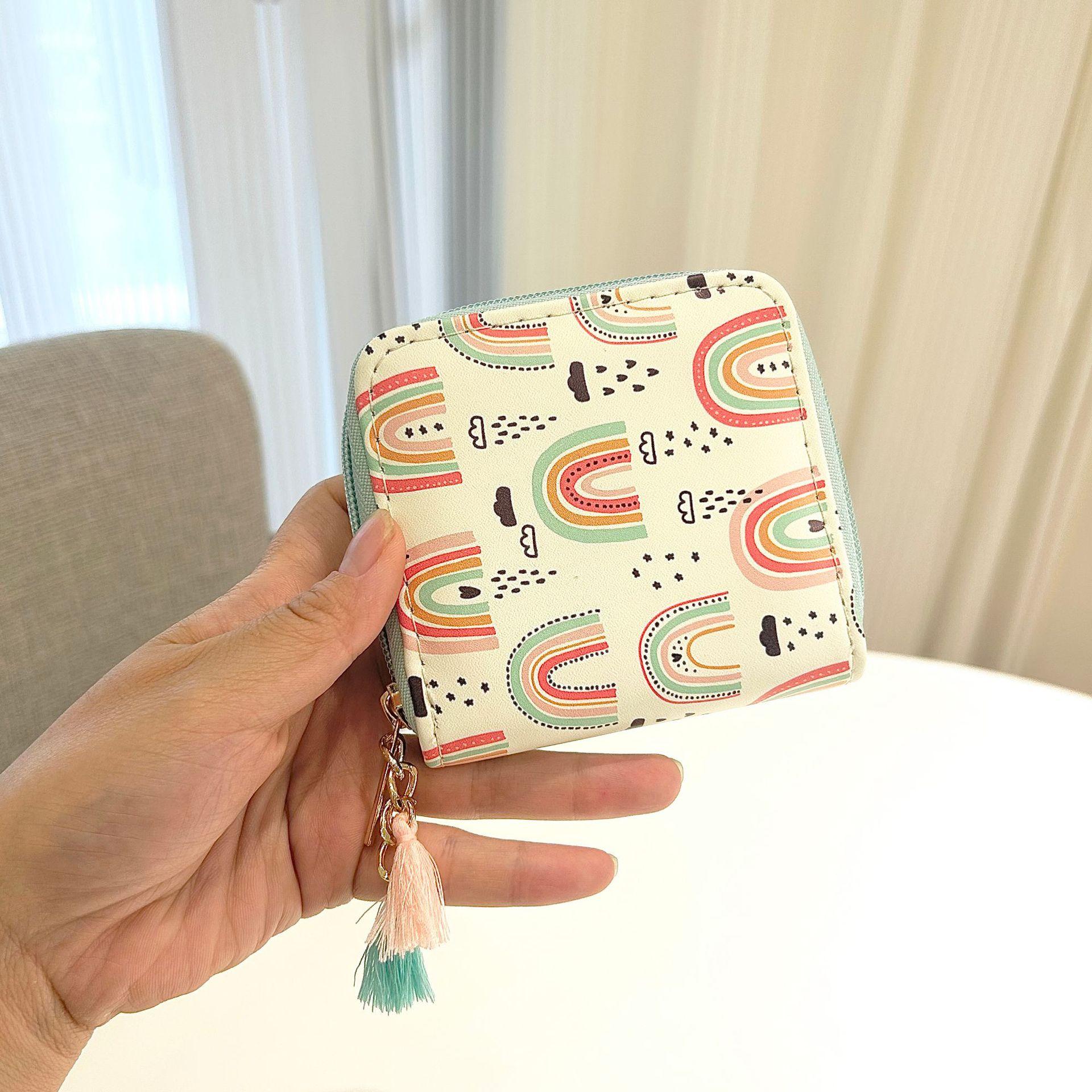 

Мультяшная детская сумка короткая молния маленький кошелек милый радужный кошелек для мелочи