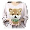 Mameshiba Maskottchen Kissen, niedlich, zäh, flauschig, Hund Shiba Inu, Mameshiba Heilung (Braun Mameta/L Größe)