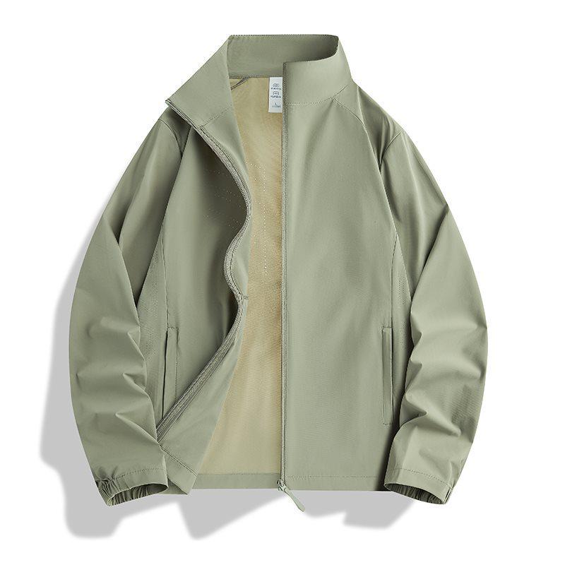 UPF50+ Sun Protection Jacket: Ice Silk, Stand Collar, Loose Fit, Breathable for Outdoor Camping and Cycling