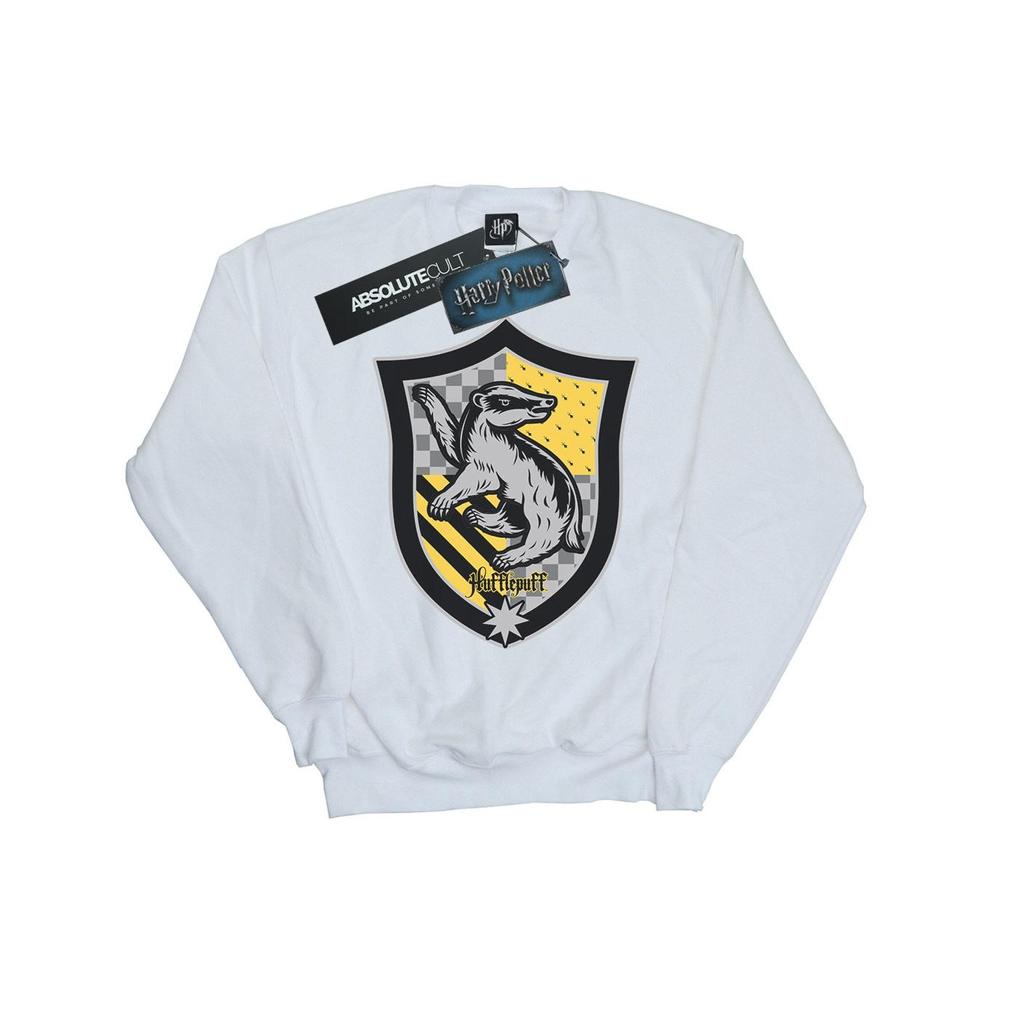 HARRY POTTER Boys Hufflepuff Crest Flat Sweatshirt