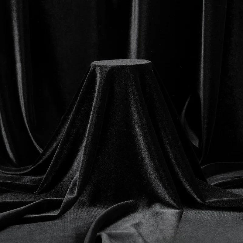 100x155cm Stretch Velvet Fabric Diamond Luster Cloth Soft Upholstery TextilesDiy Velour for Sofa Curtain Background