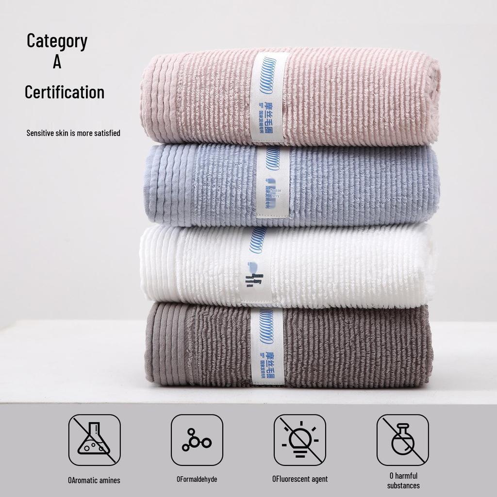 Park Hee Class A Antibacterial Pure Cotton Bath Towel - Thick, Extra Large, Skin-Friendly, Absorbent, Non-Shedding, Comfortable