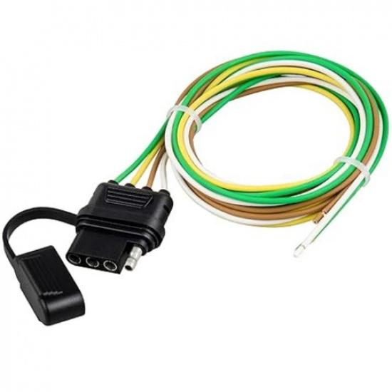 Vehicle-Side 4-Pin Flat Trailer Wiring Harness 4Ft Heavy Duty 4 Pin Female T