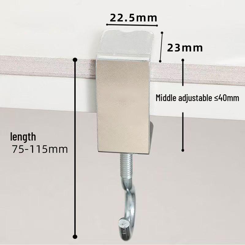 Adjustable Student Schoolbag Hook - No-Punch, No-Adhesive, Rotating Desk, Kitchen & Bathroom Hanger