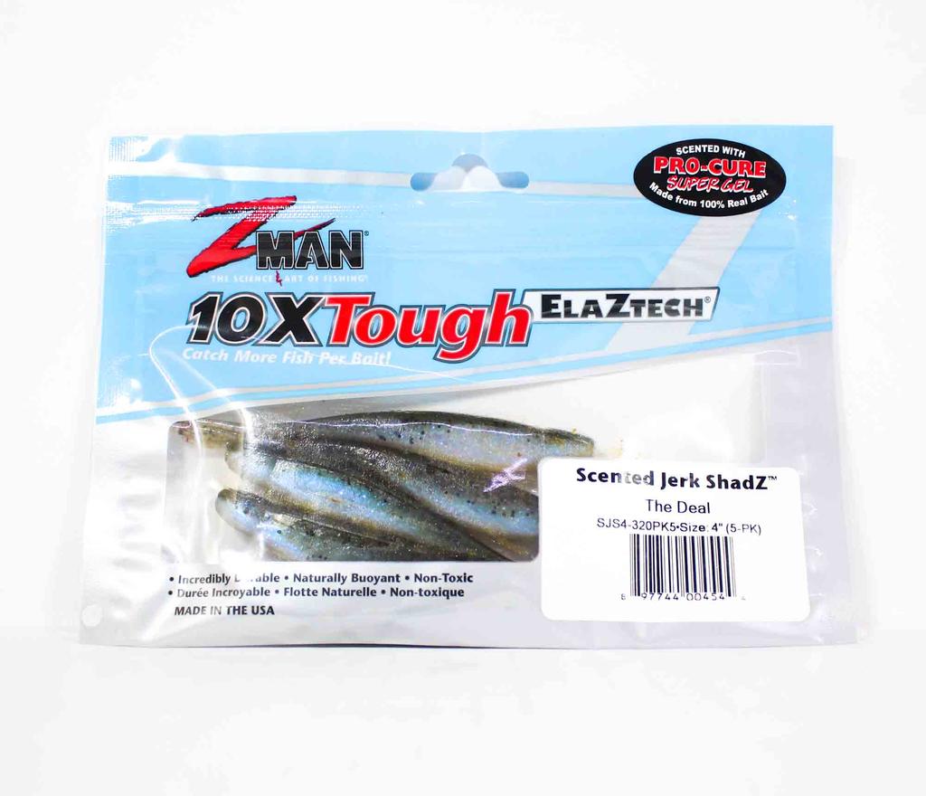 Zman Soft Lure Jerk ShadZ 4 Inch 5/Pack The Deal (4544)