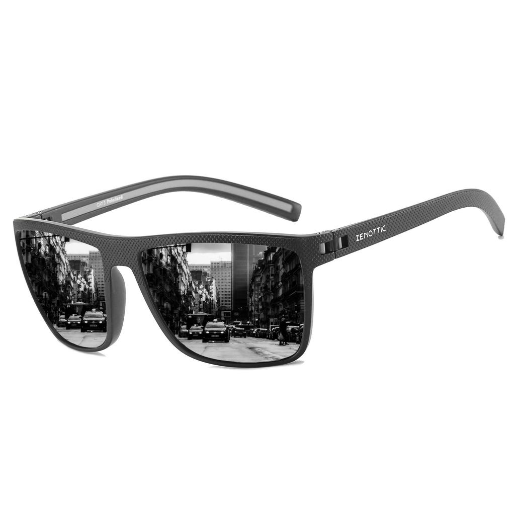 Polarisierte Sonnenbrillenblende für Damen Herren Leichter TR90-Rahmen UV400-Schutz Quadratische Sonnenbrille