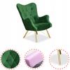 Scandinavian Armchair Luna Wing Quilted Shell Family Furniture Green Velvet