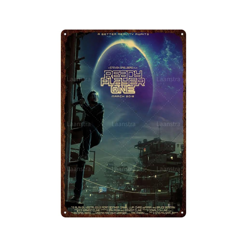 Ready Player One Retro Movie Tin Sign Poster Bar Home Decoration Metal Sign Plaque Decoration Wall Art Decor For Decorating