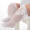 Baby Girls Kids Winter Non-slip Socks Bow Summer Spring Mesh Newborn  Terry Cotton Sokken Princess Knee High Long Socks