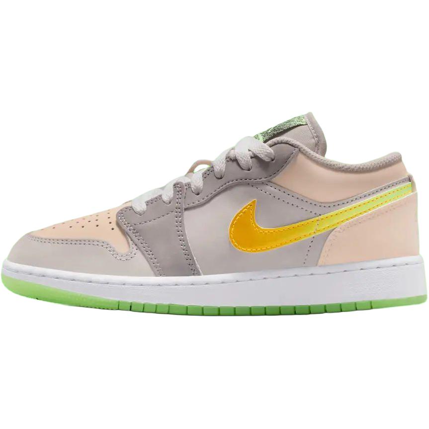 

New Jordan Air Jordan 1 Abrasion Resistant Low Top Children s Basketball Shoes Gray Pink Teenagers HQ2030-001 38