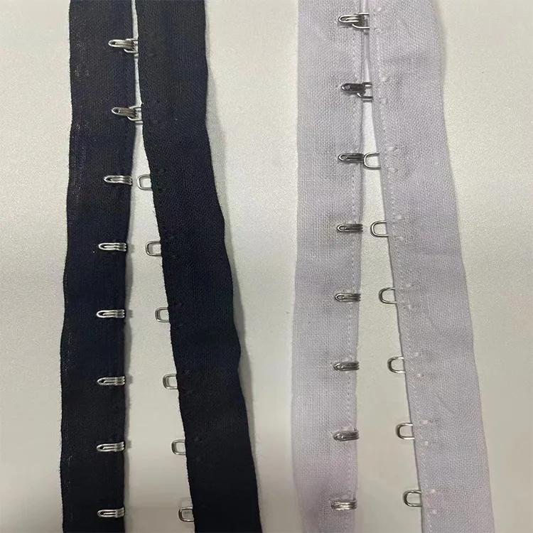 Cloth 3cm 4yards36meter Wide Cotton Fabric Blackwhite Eyes Hook Webbing Buckle Clips For Dress Garment Accessories