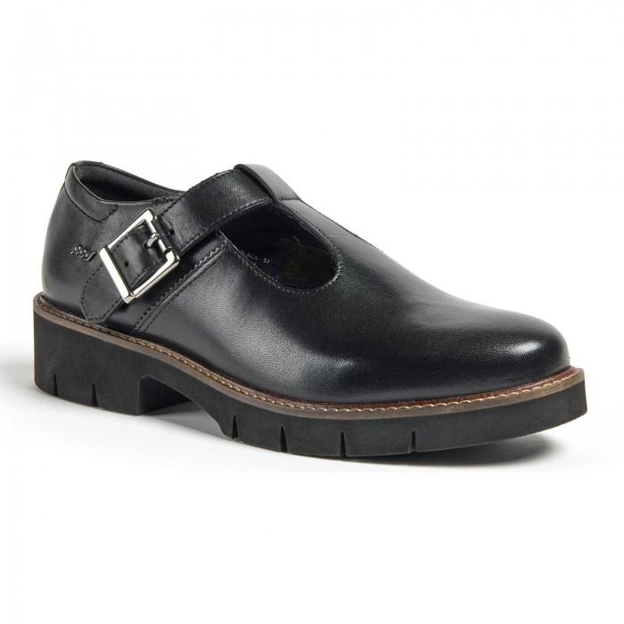 POD Girls Kayla Leather School Shoes