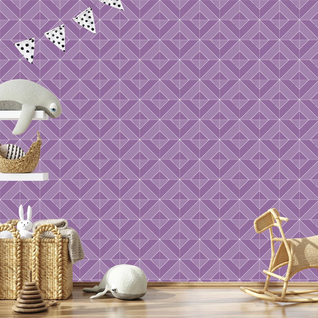 Geometric rhombus wallpaper purple, soft shapes 50x1000