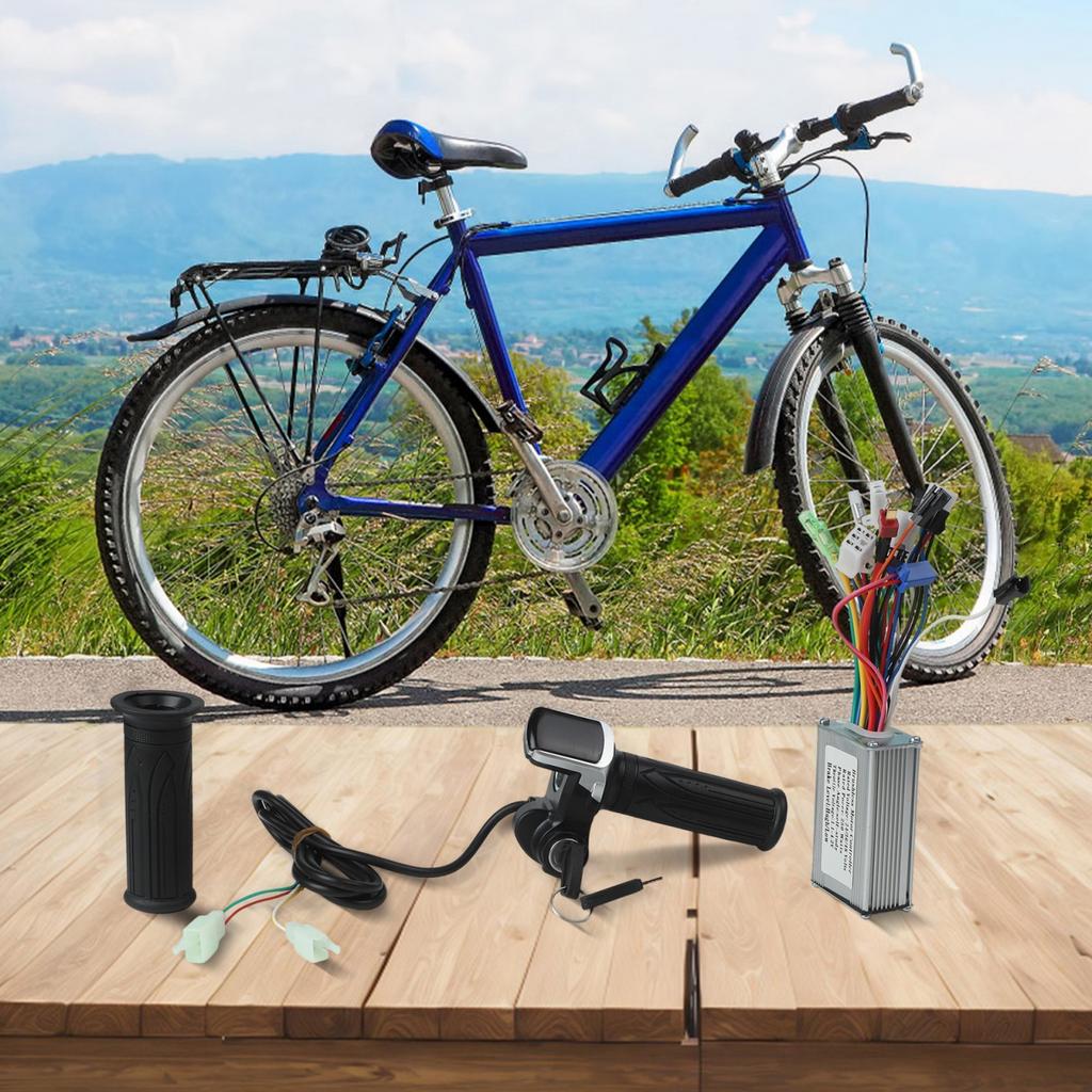 LCD Gashendel en Borstelloze Motorcontroller voor 24V tot 48V Elektrische Fietsen