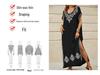 Women's Summer Slimming Over-the-Knee Printed Muslim Dress