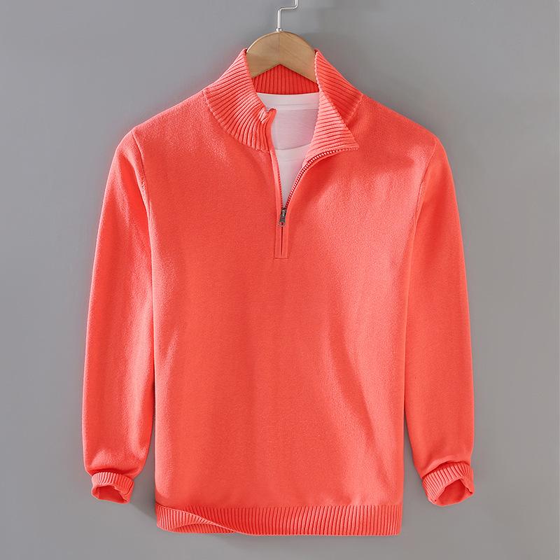 Men's Zippered Stand Collar Cardigan - Autumn/Winter Fashion, Korean Style Knitwear