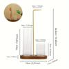 Incense Stick Burner With Stand Glass Holder Wooden Tray For Home Decor Yoga Meditation Aromatherapy Gift Catcher Base