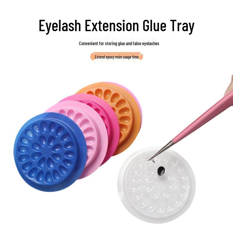 Flower-Shaped Eyelash Extension Glue Drip Palettes - 100 Pack