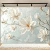 1pc Magnolia Flower Print Tapestry, Made of Polyester, Machine Washable, Suitable for Bedroom and Living Room Decoration.