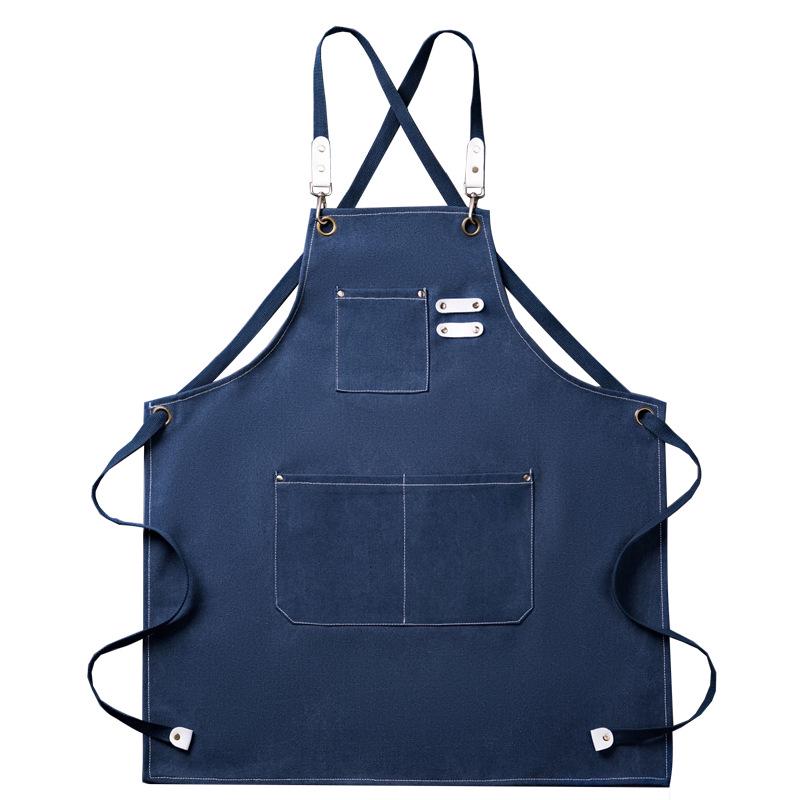 Thickened Canvas All-Cotton Apron for Cooking, Gardening, and Nail Art