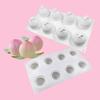 Peach Shape Silicone Mousse Cake Stylish Design Mold Designed For Baking Fruit Dessert Decorating Chocolate Bakeware Mould 8 Hole