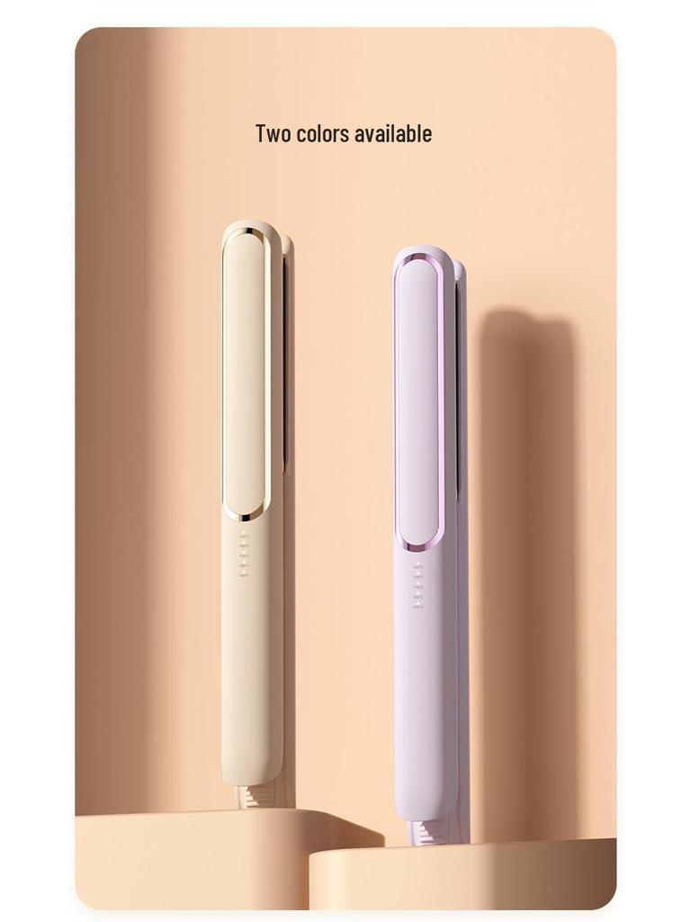 Low Power Anti-Scald Mini Hair Straightener and Curler Comb for Wet & Dry Use
