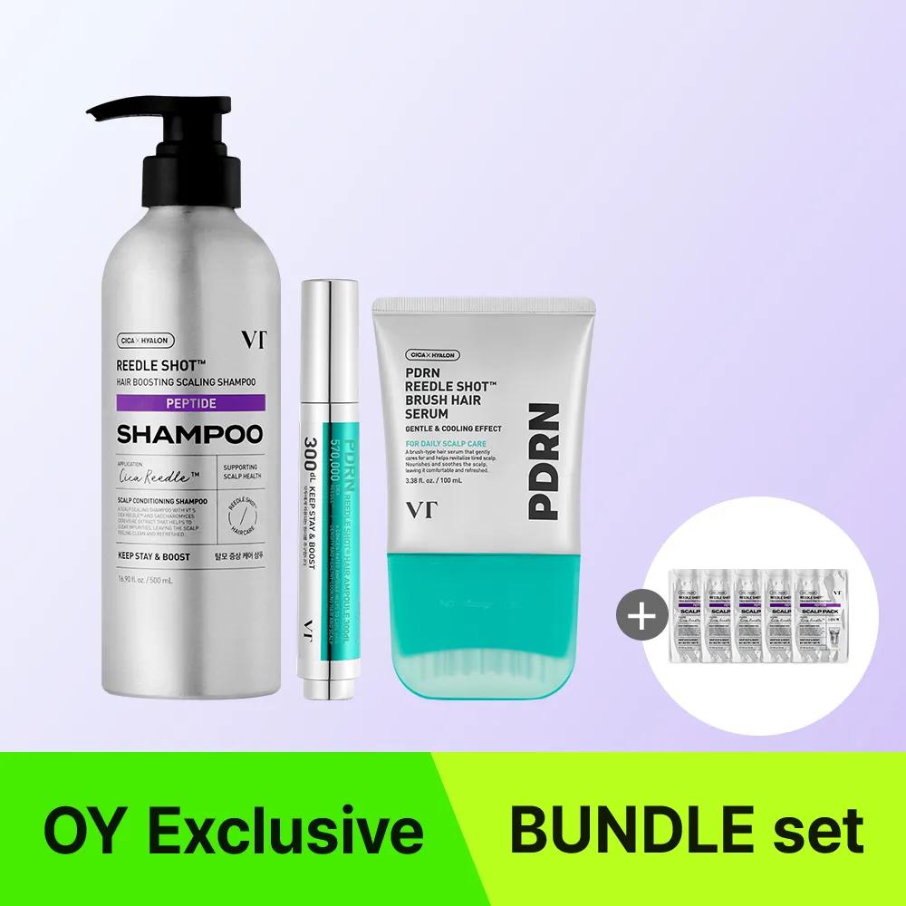 VT Daily Scalp Care Set (Shampoo + Hair Serum + Hair Ampoule + Scalp Pack)