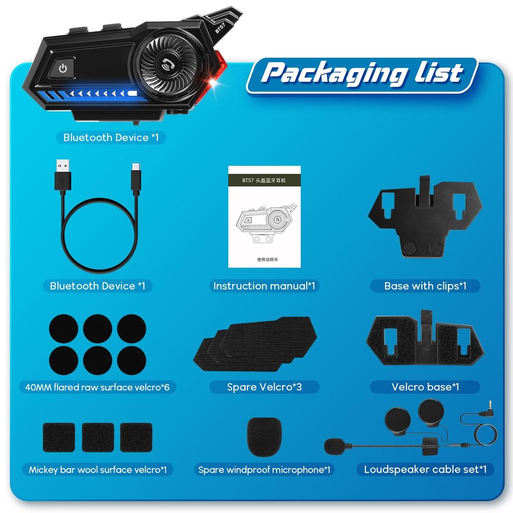 Motorcycle Income Bluetooth 5.3 Earbuds, Auto Answer Function, Auto Bike Bluetooth Headset, Siri Command