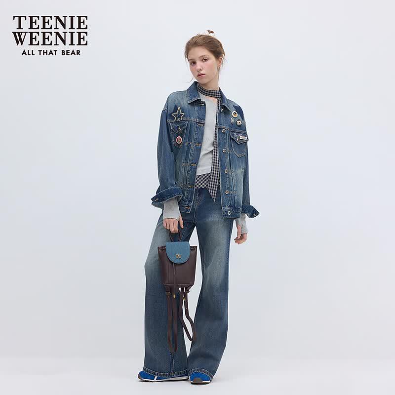 Teenie Weenie Little Bear Letter Women's Winter Coat