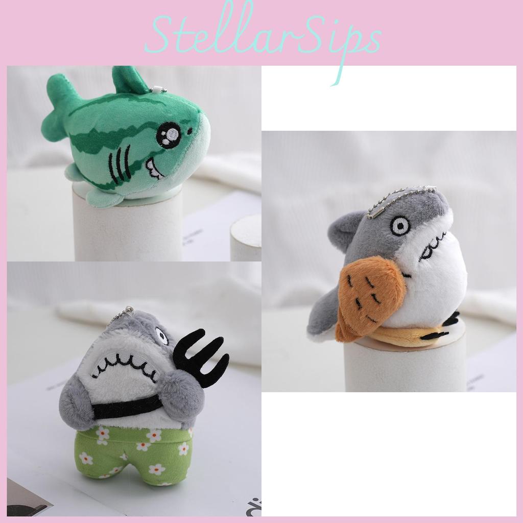 Trendy Shark Plush Toy Shark Fork Doll Shark Watermelon Figurine