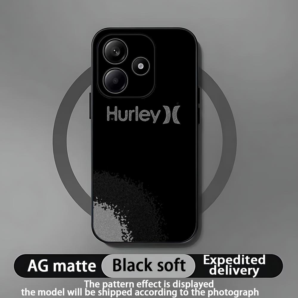Hot Brand Hurley Phone Case For Xiaomi Redmi Note 14 13 12 11 Pro Plus S 5G 4G Soft Black Phone Cover
