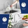 Kitchen Bridge Mixer Taps with 360° Swivel Spout, 2 Hole Sink Mixer Taps Dual Levers Faucet, 180 Mm Centers Deck Mounted Chrome Sink Tap 2 Function